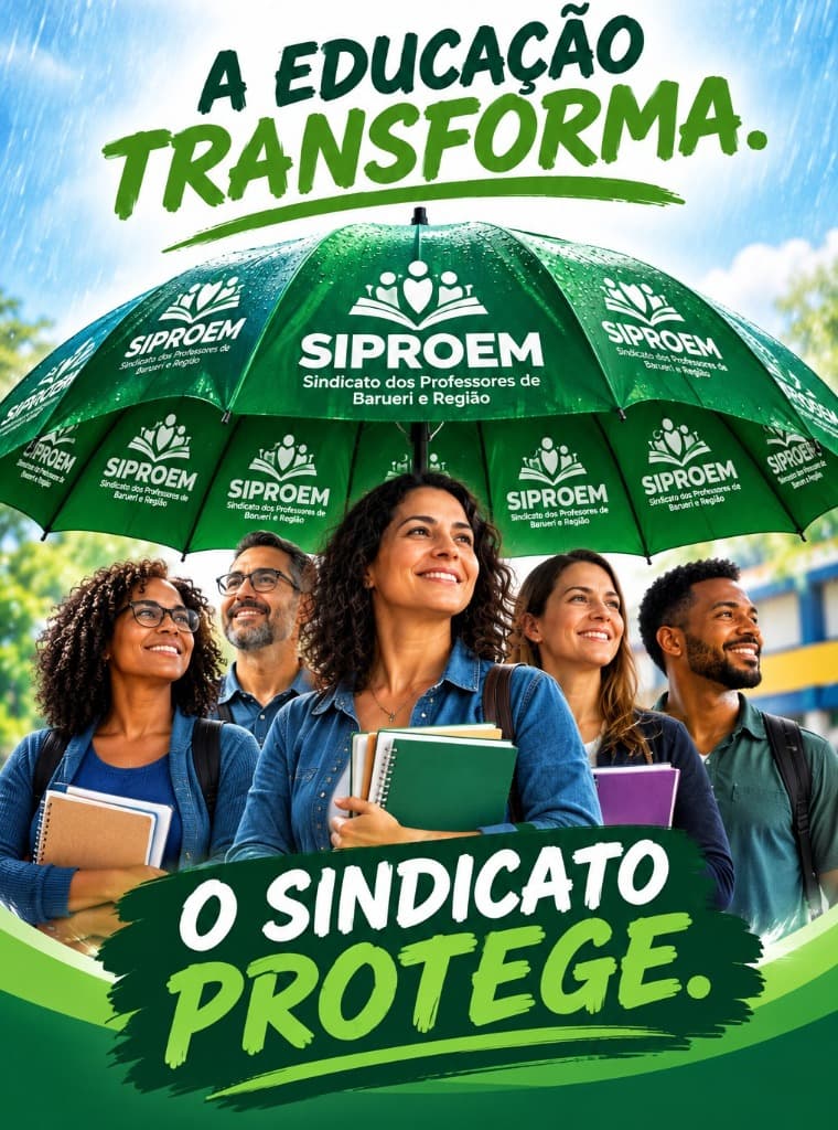 Campanha SIPROEM: A Educação Transforma. O Sindicato Protege.